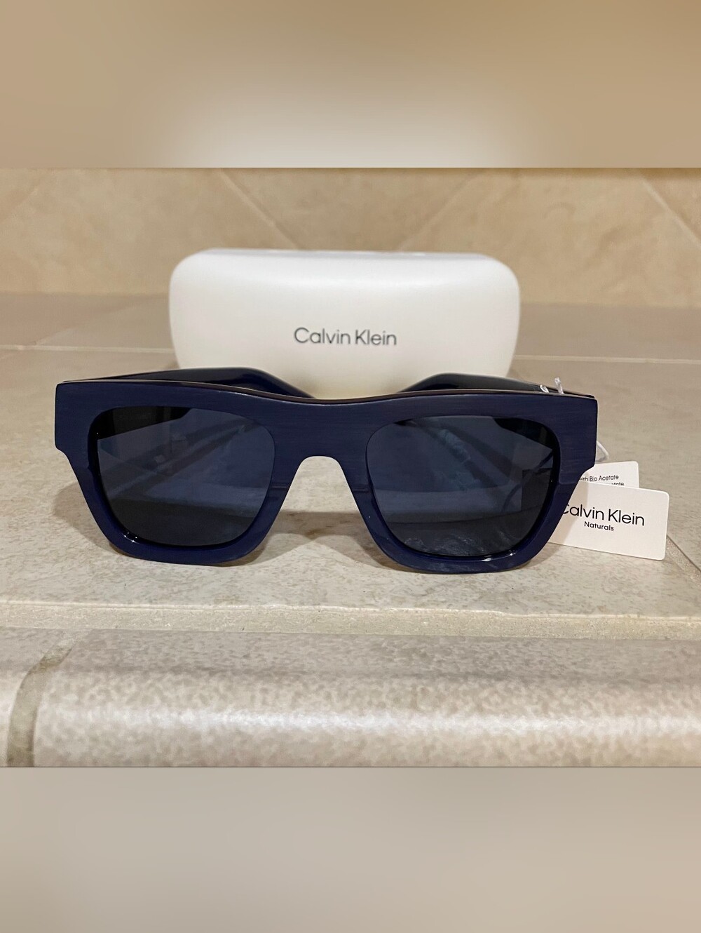 Calvin Klein CK24510S Navy Rectangle Sunglasses